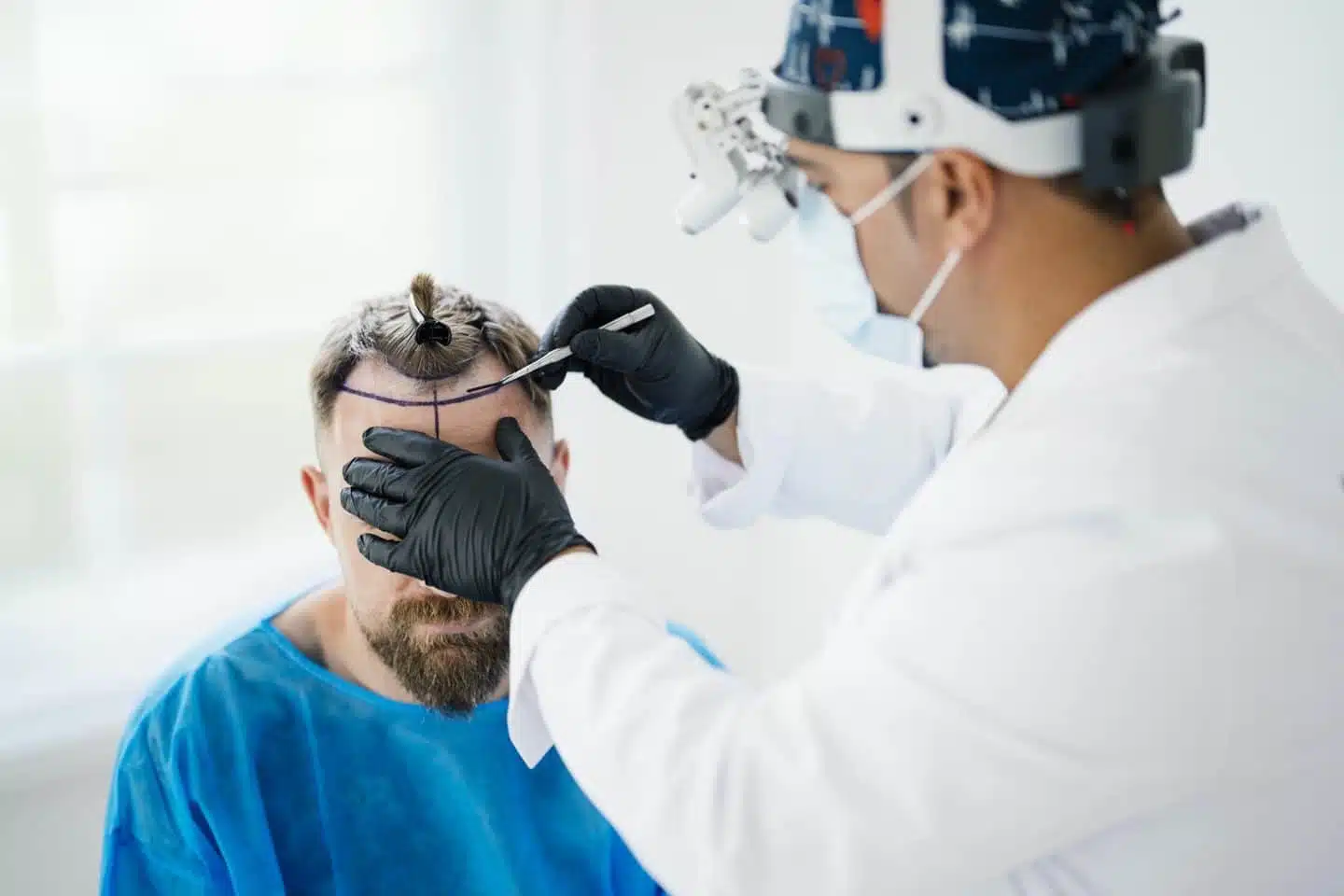 Hair Dr Clinic Doctor Examining Patient
