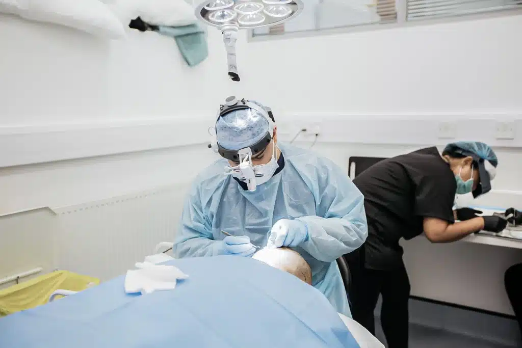 Hair transplant surgery process