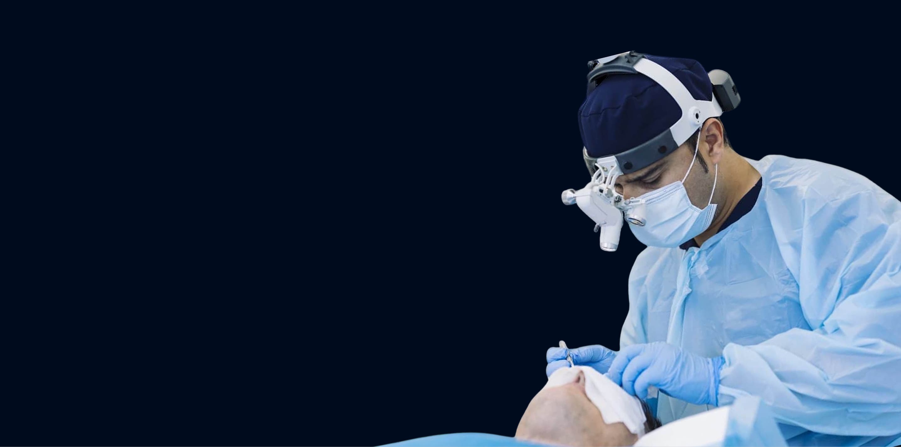 The Hair Dr surgeon performing a hair transplant